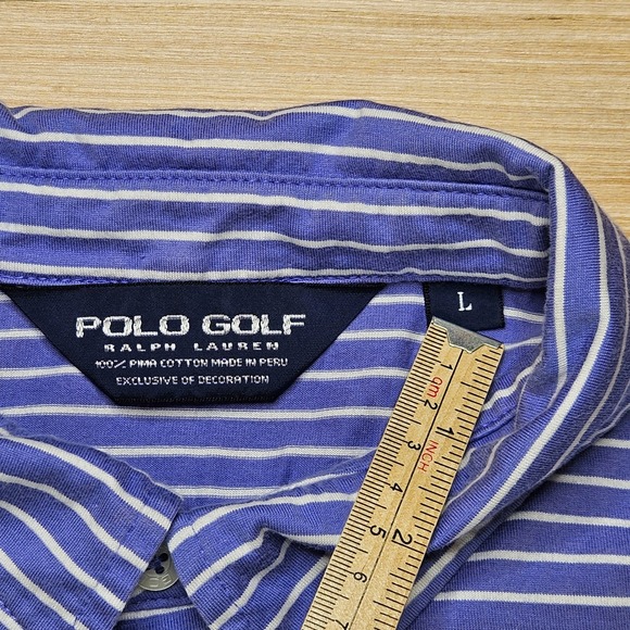 PGA Tour FedEx Cup Classic Polo Golf Ralph Lauren Mens Striped Shirt Size L - Picture 3 of 9